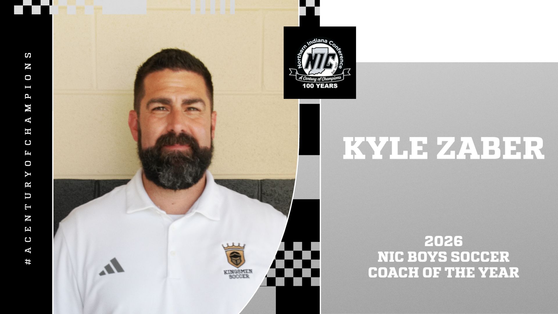 Kyle Zaber - NIC Boys Soccer Coach of the Year